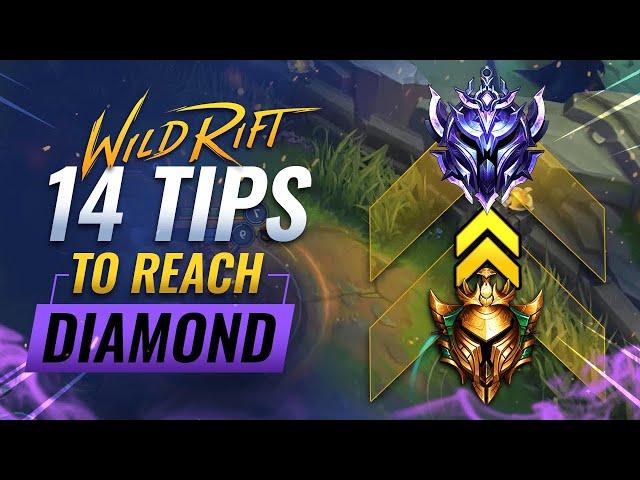 14 TIPS & TRICKS to Reach DIAMOND Fast in Wild Rift (LoL Mobile)