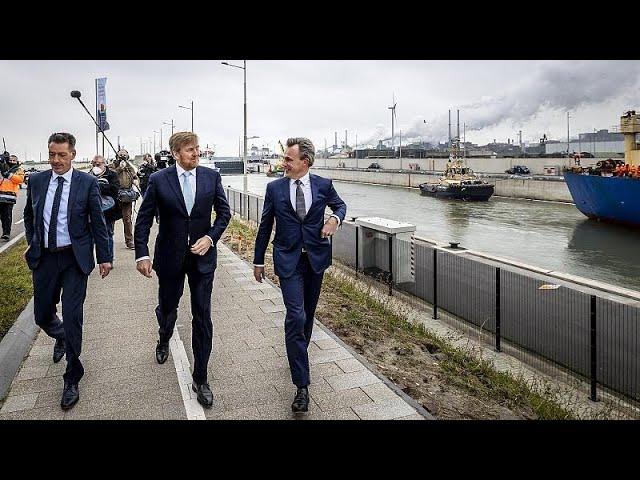 Dutch King Willem-Alexander unveils 'world's largest' sea lock