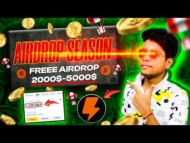  Earn Freee Gauranteed 5000$ From Airdrops | Biggest Crypto Airdrop of 2024 | Best Airdrop 2024