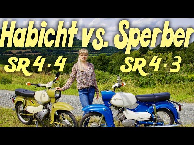 Simson Habicht SR4-4 vs. Sperber SR4-3 Vergleich Unterschiede Details Probefahrt Motorcycle Sound