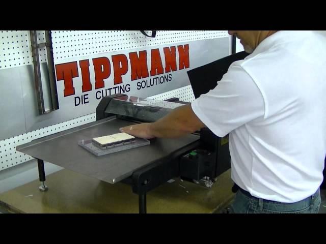 Tippmann roller die cutting press  demonstration cutting foam