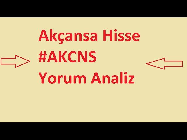 Akçansa #Hisse #AKCNS Bilanço Ne Durumda 2024 Hisse Yorum Analiz #AKD! AKCNS Neden Düşüyor #Teknik