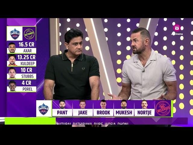 Ranking Retentions with Anil Kumble & Simon Doull | Delhi Capitals |  TATAIPL | JioCinema