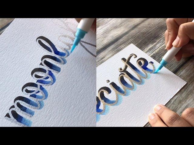 Best calligraphy lettering with a marker pen