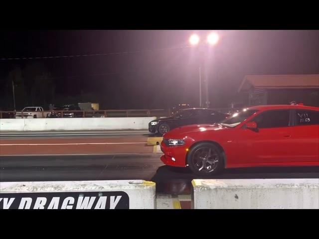 2019 Jetta GLI vs 2021 V6 AWD Charger at the 1/4 mile track