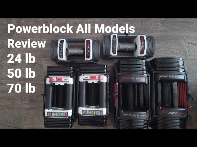 Powerblock Best Adjustable Dumbbells ALL MODEL Review Sport Elite EXP Stage 2  24 v 50 v 70
