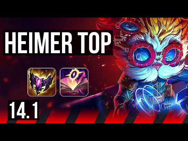 HEIMERDINGER vs KLED (TOP) | Rank 1 Heimer, 9 solo kills, 1000+ games | NA Grandmaster | 14.1