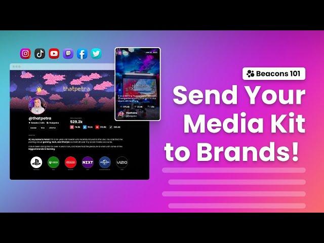 How to send your Media Kit to Brands! (Beacons Tutorial)