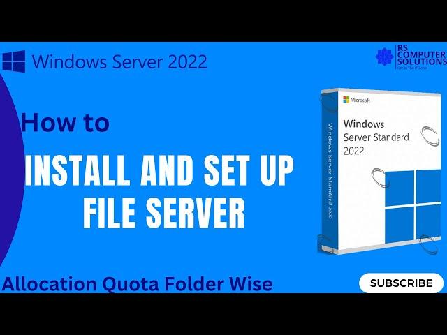 How to Configure & Enable Quota on Shared Folder Using File Server Manager in Windows Server 2022