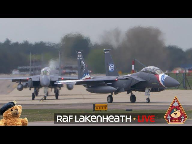 LIVE US AIR FORCE FIGHTER TOWN F-15 & F-35 ACTION • 48TH FIGHTER WING RAF LAKENHEATH 09.12.24