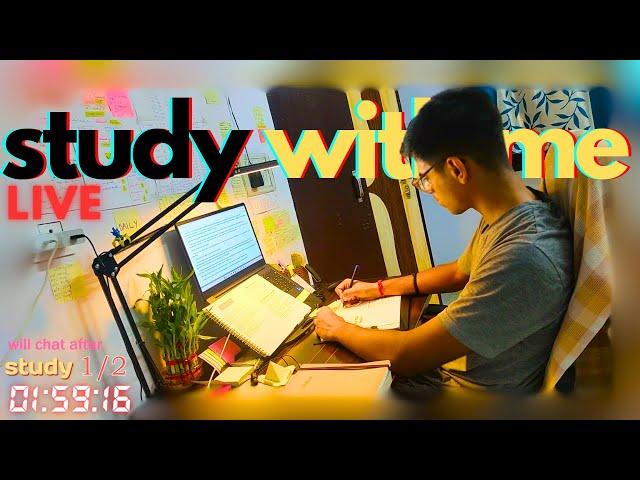 STUDY WITH ME LIVE4 HOURS | Day-119 | POMODORO 50/10⏰ | Ambient Music