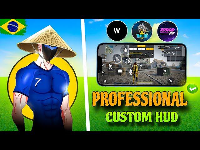 PROFESSIONAL 3 FINGER    BEST BRAZILIAN CUSTOM HUD || FREE FIRE FASTEST 3 FINGER HUD 