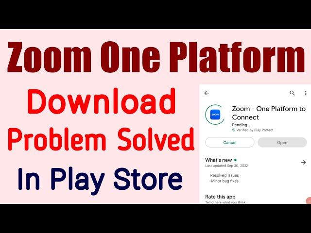 fix can't install Zoom - One Platform to Connect app not download problem solved