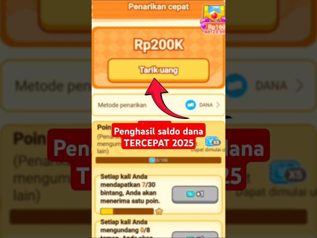 Rp. 200K Apk game penghasil uang saldo dana tercepat 2024/2025 terbukti membayar