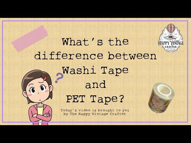 What's the difference between Washi vs PET Tape?‍️Let's craft & find out! #washitape #papercraft