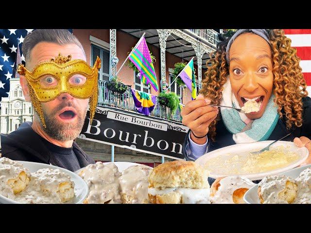 Brits Try Biscuits And Gravy For The First Time In New Orleans USA