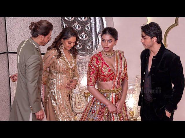 Shahrukh Khan Family arrives at Anant Ambani - Radhika Merchant Wedding