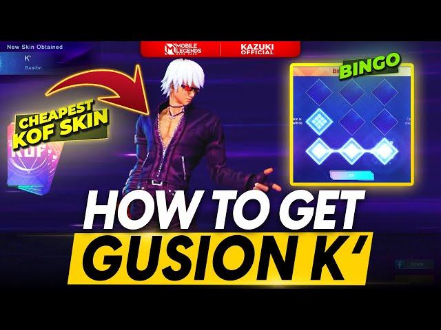 HOW TO GET GUSION KOF SKIN WITH FREE TICKETS | CHEAPEST KOF SKIN EVER |MLBB