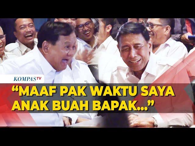 Canda Prabowo ke Wiranto: Saya Minta Maaf Waktu Jadi Anak Buah Mungkin Macam-Macam!