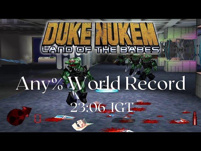 Duke Nukem: Land of the Babes Any% Speedrun (23:06 IGT) [Old/Former World Record]
