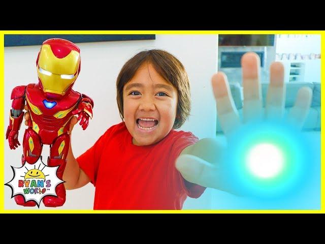 Ironman Avengers Superhero Robot team up with Ryan!!I