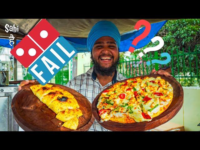 Sardarji ka GIANT Branded Pizza | Street Food India | BIG BRANDS FAIL?