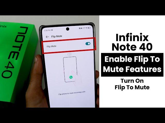 Enable Flip To Mute Features In Infinix Note 40 | Turn On Flip To Mute