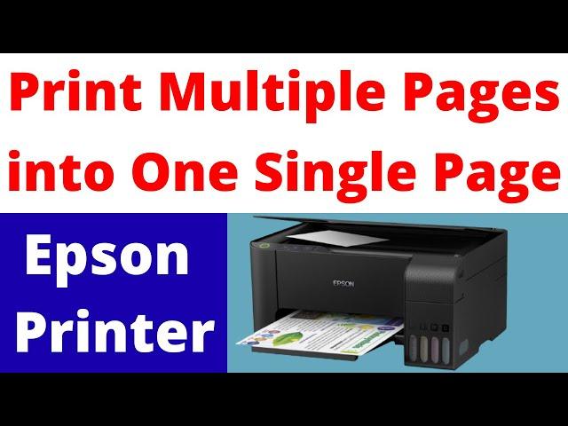 How to Print Multiple Pages into One Page by Epson L3110 Printer | Print Multiple Page On One sheet