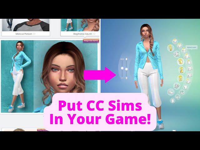 SIMS 4 HOW TO: Install a CC Sim With Required Objects!