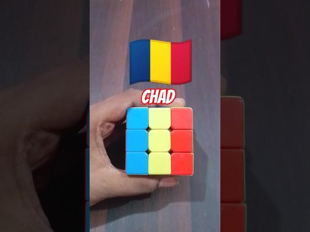  Chad Flag Making On Rubik's Cube #shorts