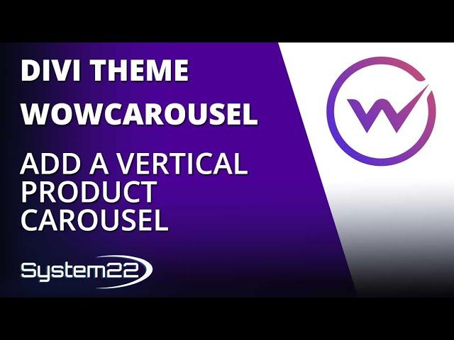 Divi Theme WowCarousel Plugin Add A Vertical Product Carousel 