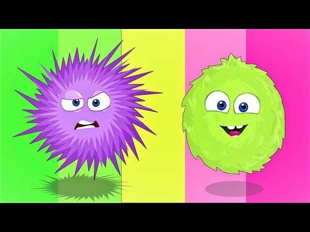 Op and Bob Cartoons - Spiky and Fluffy - The Difference for Kids