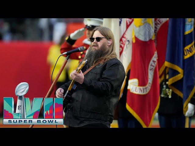 Chris Stapleton Sings the National Anthem at Super Bowl LVII