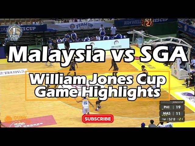 Malaysia vs SGA Jones Cup 2024 FULL GAME HIGHLIGHTS