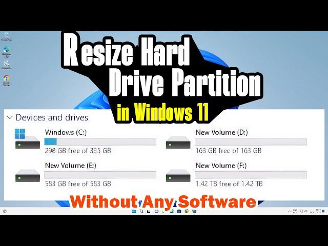 How to Resize Partition / Shrink & Extend Drive Partition in Windows 11 PC or Laptop