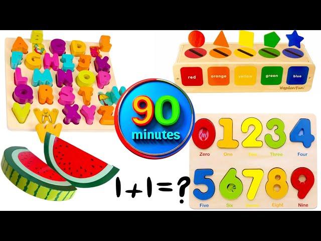 Toddler Learning Fun | English ABC, Numbers, Shapes and Counting | Best Toy Preschool Compilation