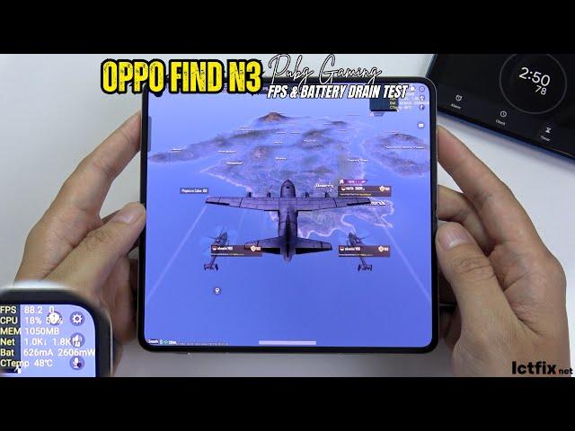 Oppo Find N3 PUBG Mobile Gaming test | Snapdragon 8 Gen 2, 120Hz Display