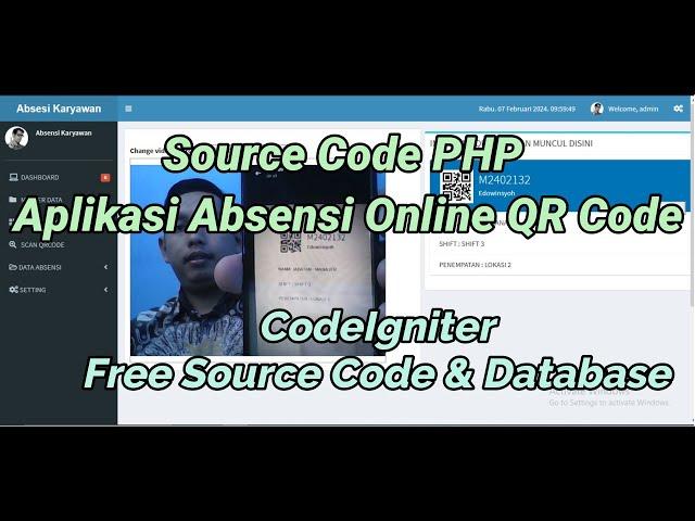 Source Code PHP Aplikasi Absensi Online QR Code CodeIgniter: Free Source Code  Database