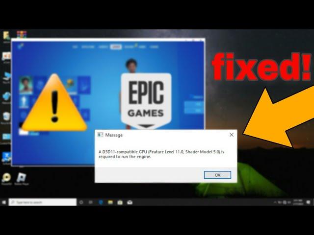 How To Fix Fortnite Error A D3D11-Compatible GPU