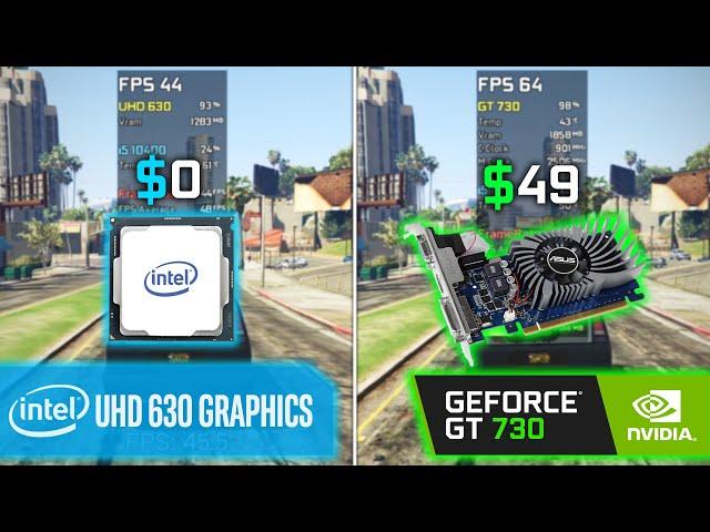 Intel UHD 630 vs GT 730 GDDR5 - Test in 7 Games