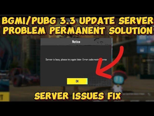 BGMI/PUBG 3.3 Update Server problem permanent solution milgaya