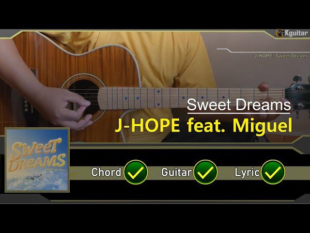 J-Hope - Sweet Dreams guitar, chord, lyrics (feat. Miguel)