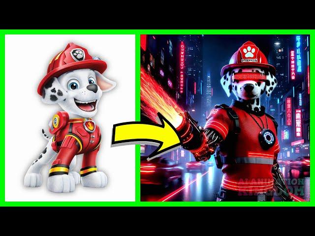 Paw Patrol as CYBERPUNKS | Ai Animation Kingdom 2