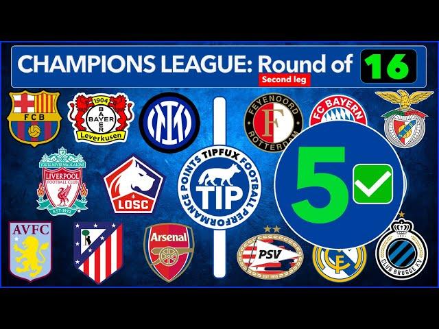 Champions League Predictions&Tips, R16 2025 Second leg | The unsparing DATA-BASED football forecast