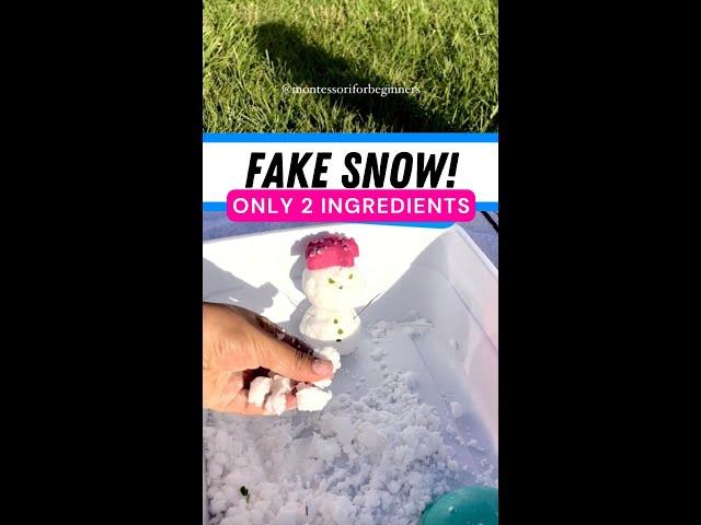 Make Fake Snow with ONLY 2 Ingredients!