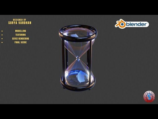 HOURGLASS TIMER 3D MODELLING || EEVEE RENDERING || BLENDER 2 9