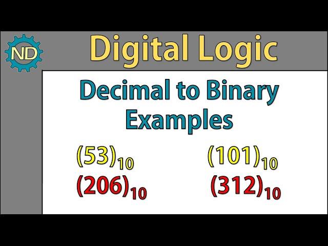 Binary to Decimal Additional Examples