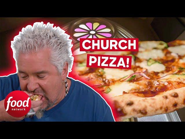 Guy Fieri Tries Pizza From A Church! | Diners, Drive-Ins & Dives