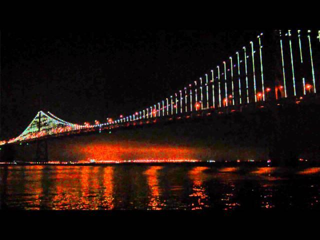 San Francisco bay bridge lights