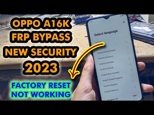 Oppo A16k Frp Bypass Android 11 2023 | Reset Option Not Working | Oppo New Security Frp | Unisoft Pk